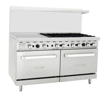 Load image into Gallery viewer, Migali C-RO6-24GL-NG 6 Burner Range, 24” Griddle Left Side, (2) Ovens, Natural Gas