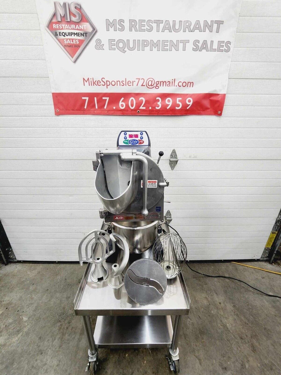 Globe SP20 20qt Mixer w/ attachments, Cheese Grater & Stand