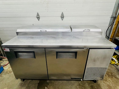 True TPP-67 Pizza Prep Table for 9 Pans - Two Door 67” Wide Fully Refurbished
