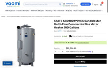 Load image into Gallery viewer, STATE SBD100199NES Sandblaster Multi-Flue Commercial Gas Water Heater 100 Gallons ***NEW*** Open Box