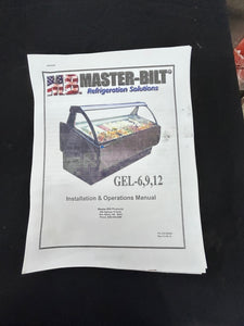 Master-Bilt GEL-9 Display Case, Dipping, Gelato/Ice Cream Fully Refurbished