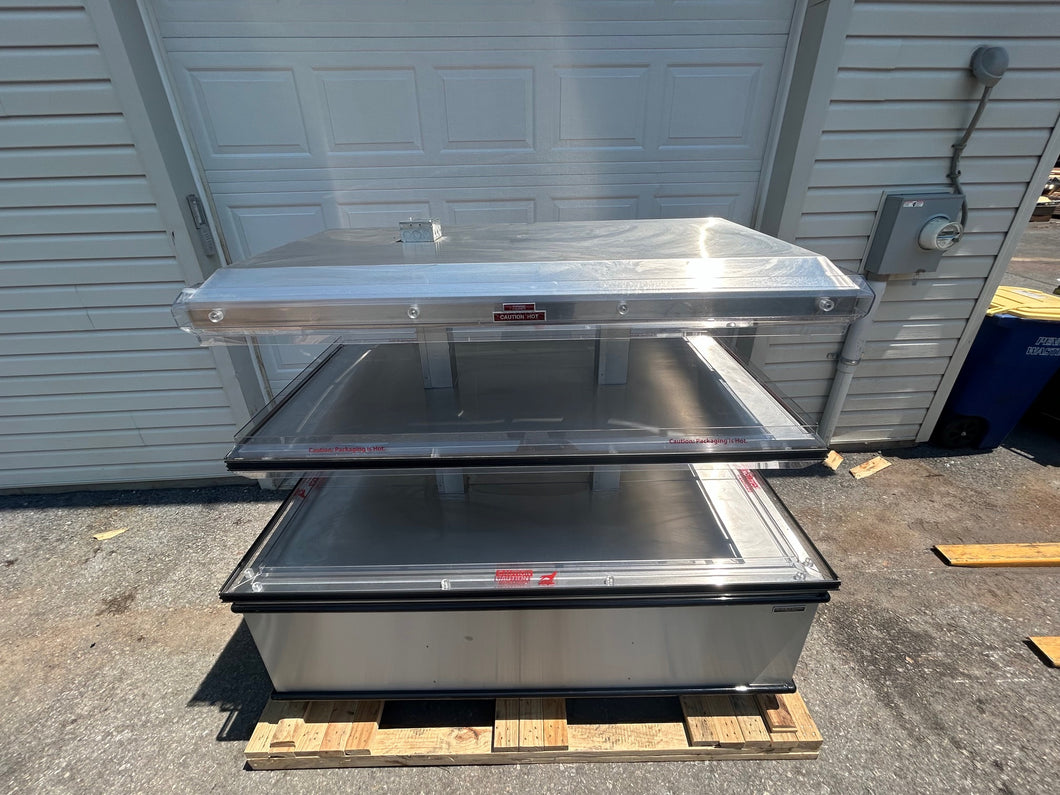 Custom Deli Inc. DILW6H, 2 Tier Heated Island Display, Refurbished