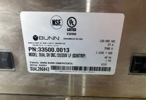 Bunn Dual SH DBC Coffee Brewer Refurbished & Working!