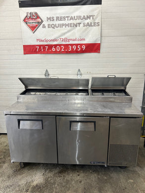 True TPP-67 Pizza Prep Table for 9 Pans - Two Door 67” Wide Fully Refurbished
