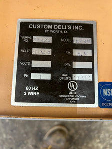 Custom Deli Inc DILW4H 2 Shelf Hot Food Merchandiser Heated Display Refurbished