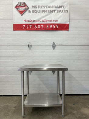 Winholt DTS 2430 16 Ga. Stainless Steel Table W/ SS Under Shelf 24x30x33