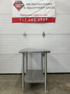 Winholt DTS 2430 16 Ga. Stainless Steel Table W/ SS Under Shelf 24x30x33