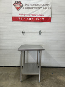 Winholt DTS 2430 16 Ga. Stainless Steel Table W/ SS Under Shelf 24x30x33