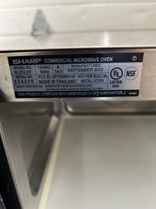 Sharp R-21LVF Microwave Oven 1000 Watts - Stainless Steel