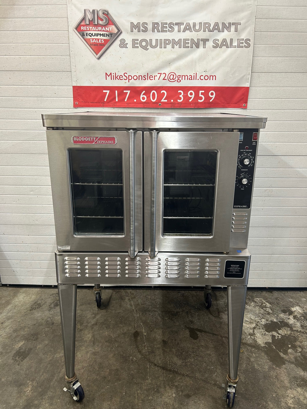 Blodgett ZEPHAIRE-100-G Single Deck Natural Gas 30000 btu Convection Oven Refurb
