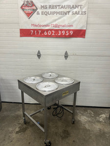 Belshaw H&I- 4 Donut Icer Table 240v Bowls/Lids Refurbished
