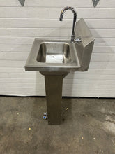 Load image into Gallery viewer, Hand Wash Sink with Pedestal, Stainless Steel Refurbished