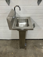 Load image into Gallery viewer, Hand Wash Sink with Pedestal, Stainless Steel Refurbished