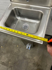 Hand Wash Sink with Pedestal, Stainless Steel Refurbished
