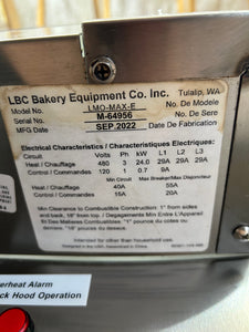 LBC Bakery LMO-MAX-E Roll-In Electric Rotating Rack Oven w/ LED Display Control