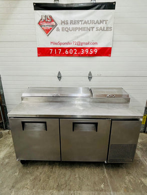 True TPP-67 Pizza Prep Table for 9 Pans - Two Door 67” Wide Fully Refurbished
