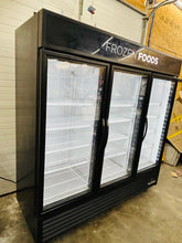 Load image into Gallery viewer, True GDM-72F-HC~TSL01 78&quot; Three Section Display Freezer w/ Swing Doors - Bottom Mount Compressor, Black, 115v Refurbished