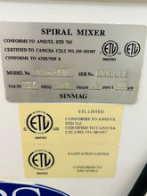 Load image into Gallery viewer, American Baking Systems SM-80T  80QT Spiral Mixer Fully Refurbished