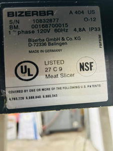 Bizerba A404 Fully Automatic Slicer Stacker System 2012 Fully Refurbished