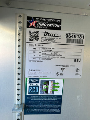 True T-35-HC 2 Door Reach In Refrigerator Fully Refurbished.