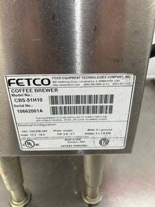 Fetco CBS-51H10 Single 1.0 Gallon Coffee Brewer Fully Refurbished
