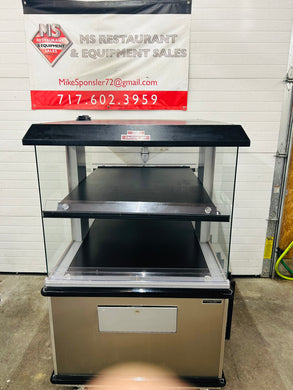Custom Deli Inc DILW4H 2 Shelf Hot Food Merchandiser Heated Display Refurbished