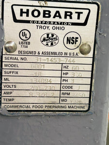 Hobart 6801 142" Meat Band Saw 3ph/3HP 200-230v “Fully Refurbished” Works Great!