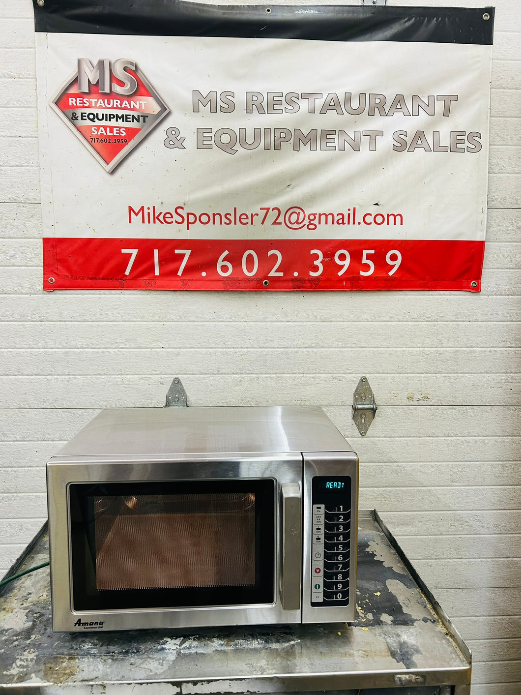 Amana RCS10TS 1000w Commercial Microwave w/ Touch Pad, 120v Refurbished Tested and Working!