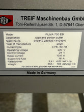 Load image into Gallery viewer, Treif Puma 700 EB Horizontal Meat Slicer W/ Conveyor 2020 Fully Refurbished