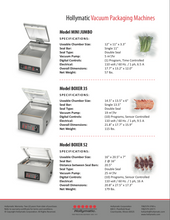 Load image into Gallery viewer, The Hollymatic Mini Jumbo Table Top Vacuum Packaging Machine