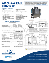 Load image into Gallery viewer, American Dish Service ADC-44 TALL CONVEYOR DISH MACHINE