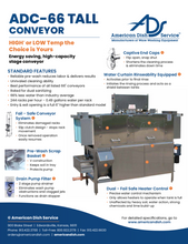 Load image into Gallery viewer, American Dish Service ADC-66 TALL CONVEYOR DISH MACHINE