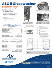 Load image into Gallery viewer, American Dish Service ASQ II GLASS WASHER