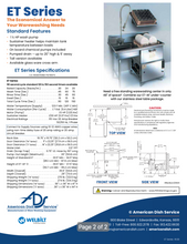 Load image into Gallery viewer, American Dish Service ET-AF (ET-AF-3) PUMPED DRAIN &amp; HEAT DISH MACHINE