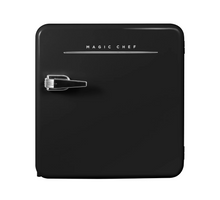 Load image into Gallery viewer, Magic Chef 1.6 CU. FT. RETRO MINI REFRIGERATOR IN BLACK, WITHOUT FREEZER