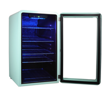 Load image into Gallery viewer, Magic Chef 3.4 CU. FT. RETRO BEVERAGE COOLER IN MINT GREEN