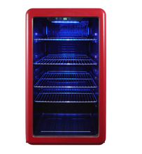 Load image into Gallery viewer, Magic Chef 3.4 CU. FT. RETRO BEVERAGE COOLER IN RED