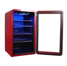 Load image into Gallery viewer, Magic Chef 3.4 CU. FT. RETRO BEVERAGE COOLER IN RED
