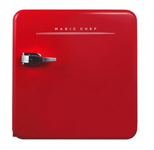 Load image into Gallery viewer, Magic chef 1.6 CU. FT. RETRO MINI REFRIGERATOR IN RED, WITHOUT FREEZER