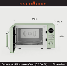 Load image into Gallery viewer, Magic Chef 0.7 CU. FT. RETRO COUNTERTOP COOKING IN MINT