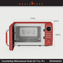 Load image into Gallery viewer, Magic Chef 0.7 CU. FT . RETRO COUNTERTOP COOKING IN RED