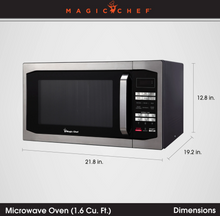 Load image into Gallery viewer, Magic Chef 1.6 CU. FT. COUNTERTOP COOKING WITH STAINLESS DOOR