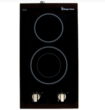 Load image into Gallery viewer, Magic Chef 12 IN. RADIANT ELECTRIC CERAMIC GLASS COOKTOP IN BLACK WITH 2 ELEMENTS INCLUDING DUAL RADIANT ELEMENT