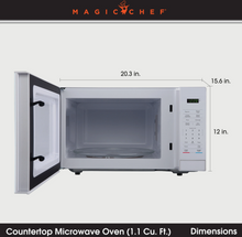 Load image into Gallery viewer, Magic Chef 1.1 CU. FT. COUNTERTOP COOKING IN WHITE