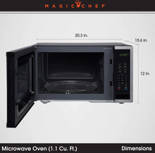Load image into Gallery viewer, Magic Chef 1.1 CU. FT. COUNTERTOP COOKING IN STAINLESS STEEL WITH DIGITAL TOUCH