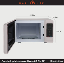 Load image into Gallery viewer, Magic Chef 0.9 CU. FT. 900 WATT COUNTERTOP COOKING IN WHITE