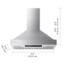 Load image into Gallery viewer, Magic Chef 30" STAINLESS STEEL RANGE HOOD