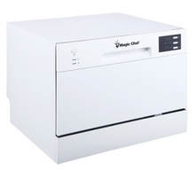 Load image into Gallery viewer, Magic Chef WHITE ELECTRONIC COUNTERTOP 120-VOLT DISHWASHER WITH 6-CYCLES, 6 PLACE SETTINGS CAPACITY