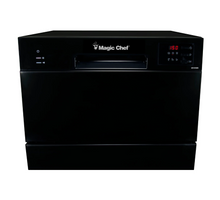 Load image into Gallery viewer, Magic Chef BLACK ELECTRONIC COUNTERTOP 120-VOLT DISHWASHER WITH 6-CYCLES, 6 PLACE SETTINGS CAPACITY
