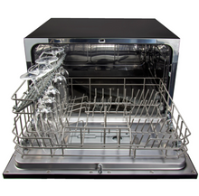 Load image into Gallery viewer, Magic Chef BLACK ELECTRONIC COUNTERTOP 120-VOLT DISHWASHER WITH 6-CYCLES, 6 PLACE SETTINGS CAPACITY